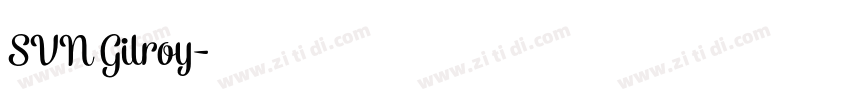 SVN Gilroy字体转换